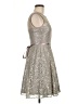 Cache Metallic Silver Cocktail Dress Size 0 - photo 4
