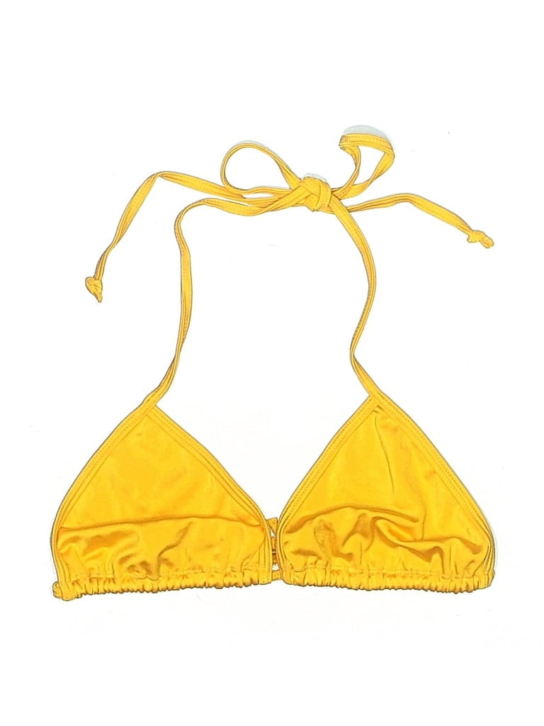 Pre-owned Unbranded Swimsuit Top Yellow Swimwear