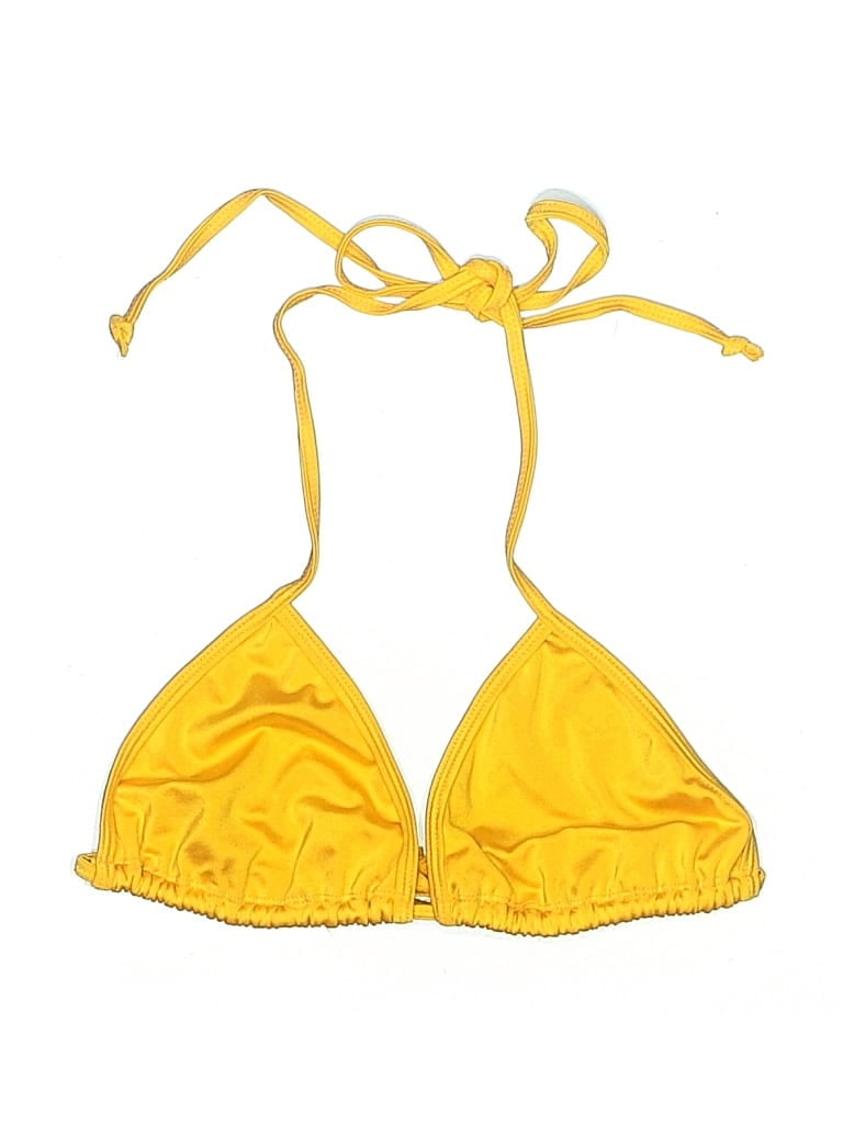 Pre-owned Unbranded Swimsuit Top Yellow Swimwear