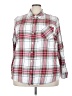 Faded Glory 100% Cotton Plaid White Long Sleeve Button-Down Shirt Size 3X - photo 1