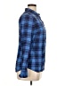 Merona 100% Cotton Plaid Blue Long Sleeve Button-Down Shirt Size XL - photo 4