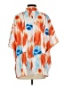 ANNIEWEAR 100% Polyester Print Orange Kimono Size S - photo 2