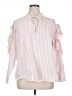 Harshman Stripes Pink Long Sleeve Blouse Size 1X - photo 1