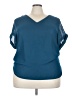 SJS 100% Polyester Blue Short Sleeve Blouse Size 3X - photo 1