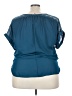 SJS 100% Polyester Blue Short Sleeve Blouse Size 3X - photo 2