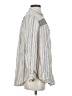 Floreat 100% Rayon Stripes Silver Long Sleeve Blouse Size S - photo 4