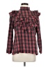 Zara Plaid Red Long Sleeve Blouse Size M - photo 1