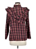 Zara Plaid Red Long Sleeve Blouse Size M - photo 2