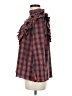 Zara Plaid Red Long Sleeve Blouse Size M - photo 5