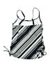 Beach Diva Stripes Black Swimsuit Top Size 8 - photo 2