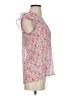 Joie 100% Silk Pink Short Sleeve Silk Top Size XXS - photo 4