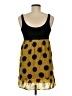 Audrey 3+1 100% Polyester Yellow Sleeveless Top Size M - photo 2