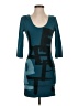 Unbranded Graphic Teal Cocktail Dress Size S - photo 1