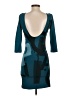 Unbranded Graphic Teal Cocktail Dress Size S - photo 2