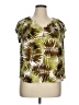 Chaps 100% Viscose Brown Short Sleeve Blouse Size XL - photo 1