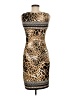 Frank Lyman Design Animal Print Brown Cocktail Dress Size 6 - photo 2