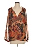 A.L.C. Brown Long Sleeve Silk Top Size 4 - photo 1
