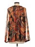 A.L.C. Brown Long Sleeve Silk Top Size 4 - photo 2
