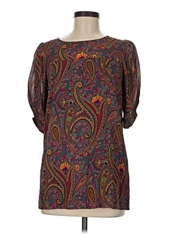 DKNY 3/4 Sleeve Silk Top (view 1)