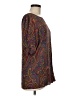 DKNY Brown 3/4 Sleeve Silk Top Size 6 - photo 4