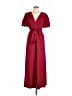 Julia Jordan Solid Burgundy Jumpsuit Size 10 - photo 1