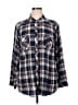 Torrid Plaid Blue Long Sleeve Button-Down Shirt Size 2X Plus (2) - photo 1