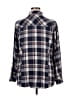 Torrid Plaid Blue Long Sleeve Button-Down Shirt Size 2X Plus (2) - photo 2