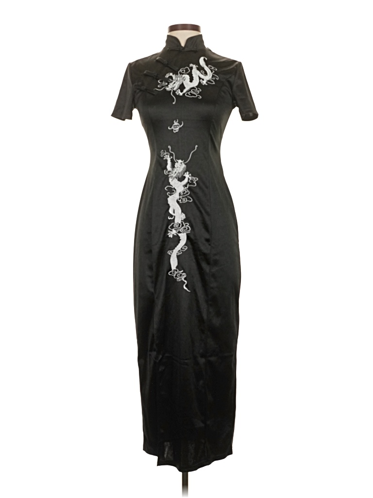 Pre-owned Unbranded Cocktail Dress In Black