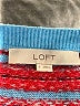 Ann Taylor LOFT Print Blue Pullover Sweater Size S - photo 7