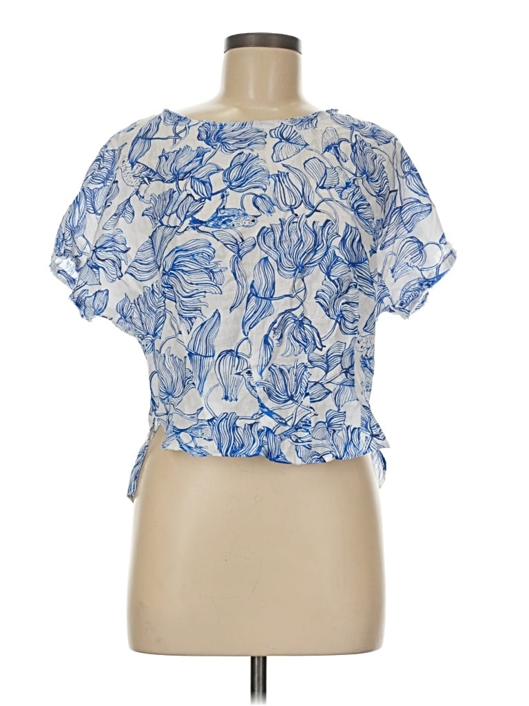 Pre-owned Rachel Comey Short Sleeve Blouse In Blue