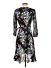 Milly 100% Silk Floral Black Cocktail Dress Size 2 - photo 2
