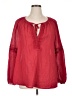 Lane Bryant Red Long Sleeve Blouse Size 14 - 16 Plus - photo 1