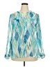 Simply Emma 100% Polyester Teal Cardigan Size 2X - photo 1