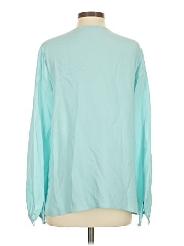 Lafayette 148 New York Long Sleeve Silk Top (view 2)