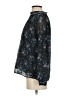 Ann Taylor LOFT 100% Polyester Floral Black Long Sleeve Blouse Size S - photo 5