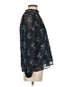 Ann Taylor LOFT 100% Polyester Floral Black Long Sleeve Blouse Size S - photo 4