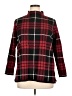 Anne Klein Plaid Red Turtleneck Sweater Size XL - photo 1