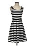 Elle Stripes Black Casual Dress Size 4 - photo 1