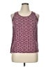 Halogen 100% Polyester Burgundy Sleeveless Blouse Size XL - photo 1