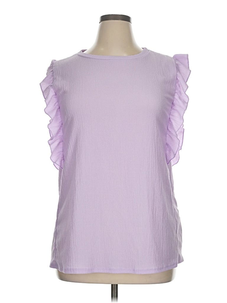 Pre-owned First Love Sleeveless Blouse In Purple