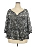 Faded Glory Silver 3/4 Sleeve Blouse Size XXL - photo 1