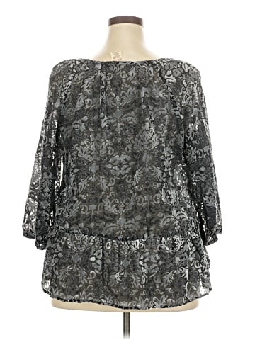 Faded Glory 3/4 Sleeve Blouse (view 2)