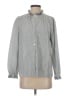 BA&SH Stripes Gray Long Sleeve Button-Down Shirt Size Sm (1) - photo 1