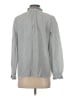 BA&SH Stripes Gray Long Sleeve Button-Down Shirt Size Sm (1) - photo 2