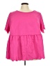 Shein Curve 100% Polyester Pink Short Sleeve Blouse Size 24 Plus (6) - photo 1