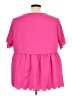 Shein Curve 100% Polyester Pink Short Sleeve Blouse Size 24 Plus (6) - photo 2