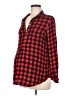Old Navy - Maternity 100% Rayon Checkered-gingham Red Long Sleeve Blouse Size M - photo 1