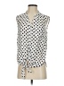 Pixley 100% Polyester Polka Dots Ivory Sleeveless Blouse Size XS - photo 1