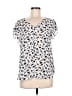 PREMISE 100% Polyester White Short Sleeve Blouse Size M - photo 1
