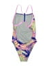 Speedo Print Purple One Piece Swimsuit Size Sm (32) - photo 2